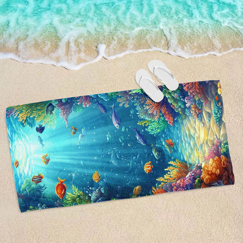 Toalla De Playa Pu Con Estampado De Bentos, Manta Cálida Par