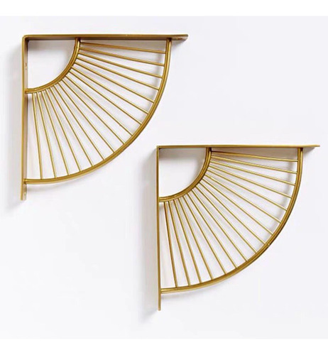 6 Soporte De Estante De Metal Soporte Decorativo Dorado 15cm