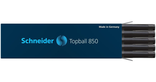 10 X  Schneider Topball 850 Rollerball Refill, Black
