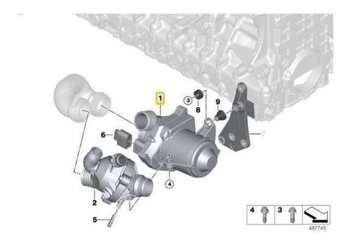 Imagen 7 de 10 de Bomba Agua Electrica Bmw 125i 130i 325i 2006 Al 2012 &