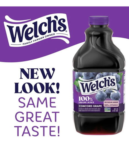Welch's 100% Grape Juice, Concord Grape, 64 Fl Oz Bottle