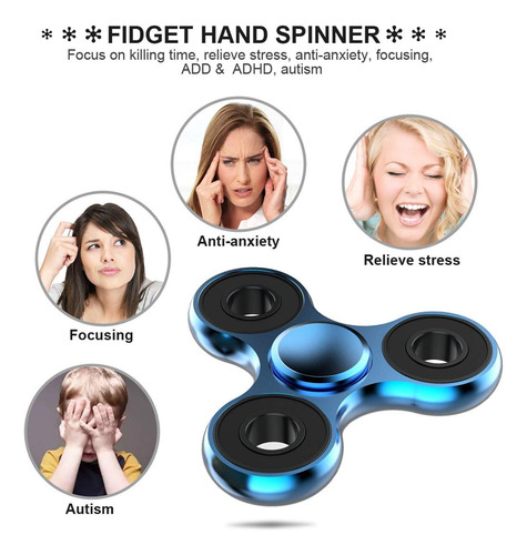 Juguete Fidget Spinner De Acero Inoxidable Ultraduradero