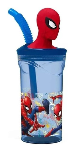 Imagen 1 de 1 de Vaso Spiderman Con Figura En 3d Licencia Original Ha163
