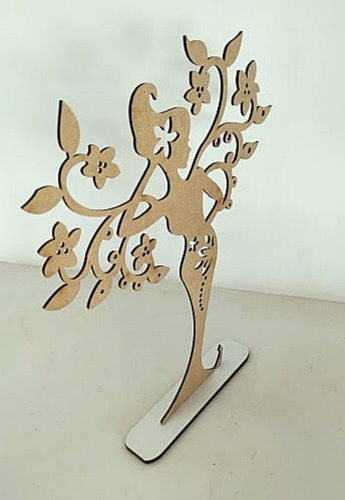 Imagem 4 de 4 de Porta Brincos Mulher Branco Mdf 3mm