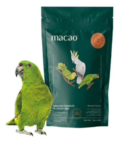 Macao Croquetas Loros, Cacatúas Y Pericos 1 Kg Alimento Ave