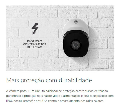 Imagem 5 de 6 de Kit 4 Câmeras Intelbras 1120b Dvr 4 Canais Lançamento - Com Hd