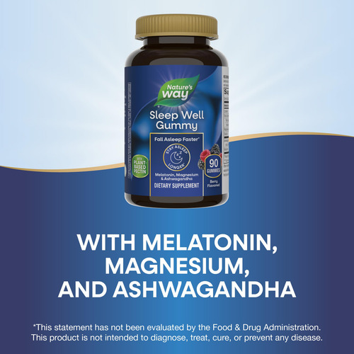 Sleep Aid Gummies Nature's Way Sleep Well Com Melatonina 90c
