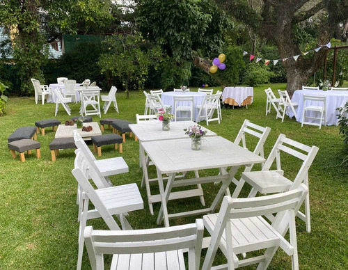 Imagen 4 de 10 de Alquiler Living Picnic Sillas Mesas Vajilla Copon Deco Mante