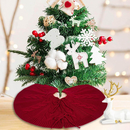 S Falda De Árbol Rojo Falda De Árbol De Navidad Adorno De
