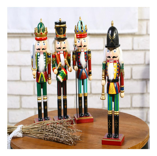2x 30cm Alto Espadachín Cascanueces Decoración De Navidad