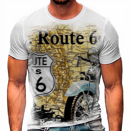 Camiseta Carro Moto Rota 66 3 A