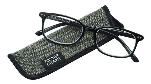 Lente De Lectura Foster Grant Essentials Rupert Negro/unisex Color +1.00