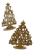Comprar Pinito Navidad Para Decoración Con Frases Fibrofacil X 2u