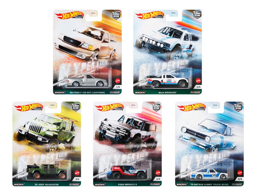 Imagem 1 de 6 de Set 5 Miniaturas Hot Wheels Premium - Hyper Haulers