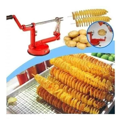 Cortador De Papas Fritas En Forma De Espiral, Acero Full