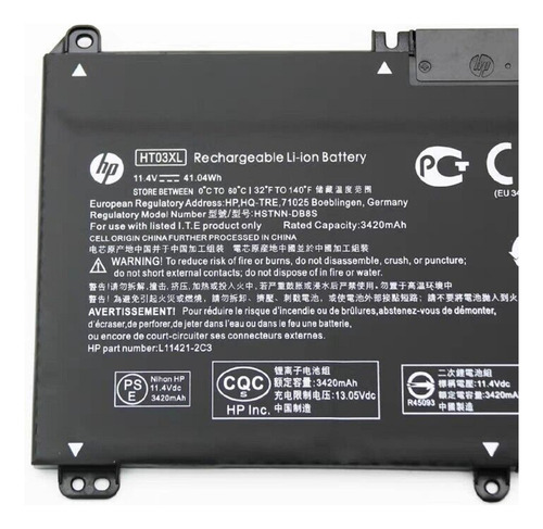 Bateria Original Remplazo Hp Pavilion 15-db0107ns Ht03xl