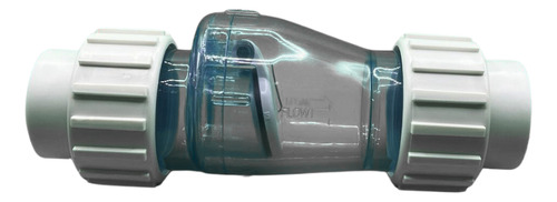 Valvula Check 1.5 Pulg Pvc Transparente Alberca Piscinas