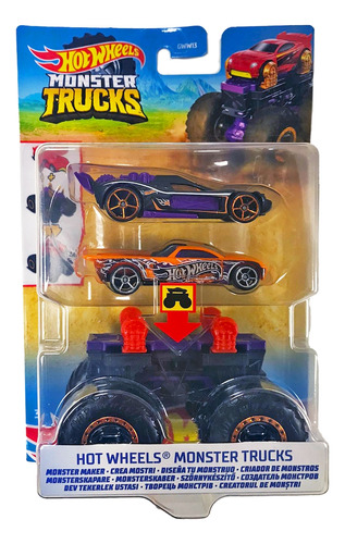 Vehiculo Hot Wheels Monster Trucks Creador Monstruoso Gww13