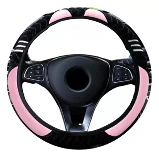 1 Funda Cubre Volante Accesorio Auto Mujer Felpa Gato Rosa