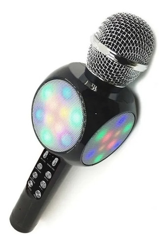 Microfono Karaoke Ws-1618 Bluetooth/usb/ Sd Retroiluminado