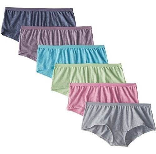 Fruit Of The Loom Womens 6 Pack Beyond Soft Boyshort Braguit