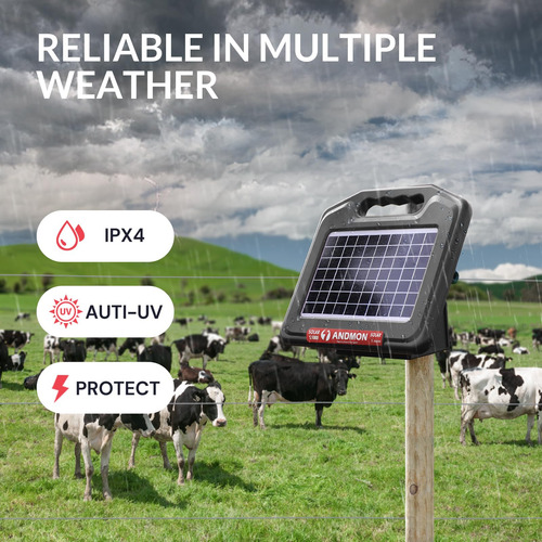 Cargador Solar S1000 Cerca 40 Millas Para Ganado Y Caballos Color