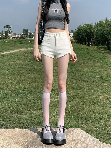 Pantalones Cortos Vaqueros Ajustados De Verano Para Mujer