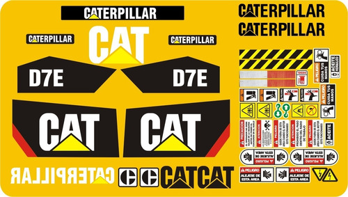 Calcomanías Para D7e Opción 4 Caterpillar