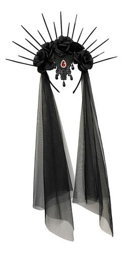 T Diadema Con Velo De Halloween Para Puesta En Escena, Y