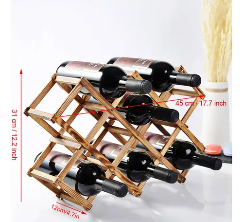 Botellero De Madera Plegable, Organizador De Vino, Para Coci