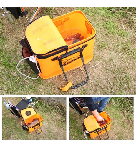 \ Cubo De Pescado (bk-45) Cubo De Pesca Plegable