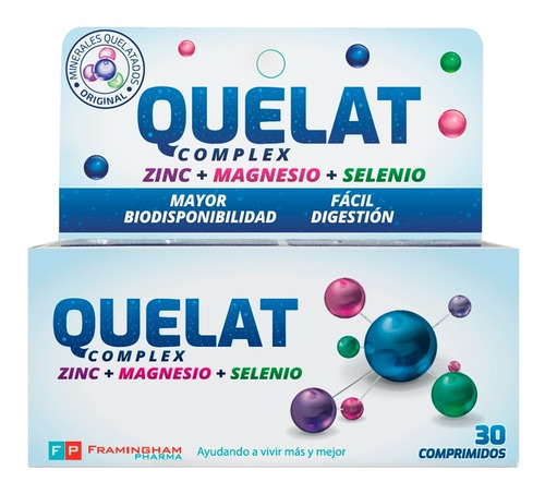 Quelat Complex  Zinc + Magnesio + Selenio X 30 Comp Stock!!!