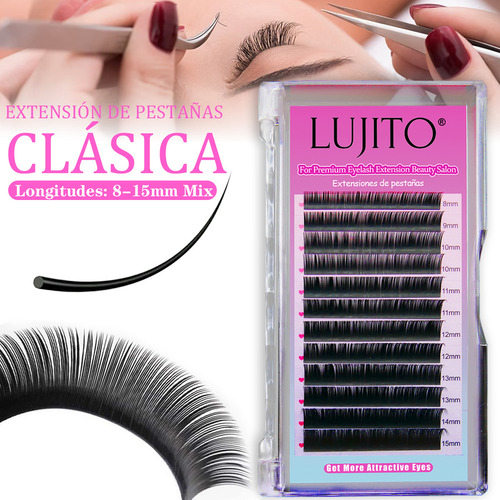 Lujito Blister Extensiones De Pestañas 0.07mm Mink Salón De Belleza Curvatura C/d