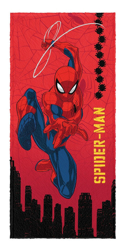 Toalha Spider-man Felpuda Banho Divertida Estampada 60x120cm