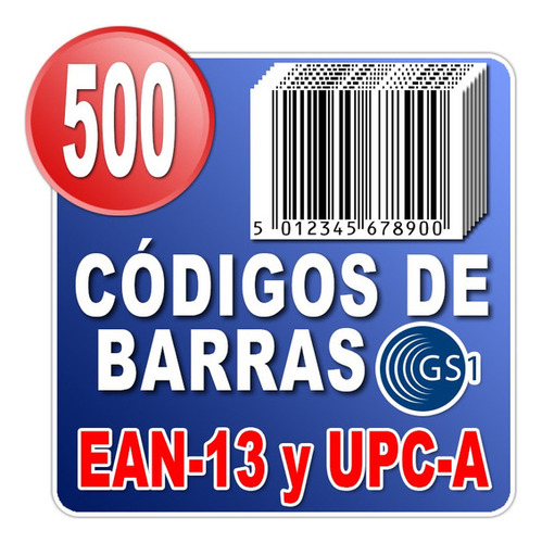 500 Códigos De Barras Ean Y Upc Universal Gs1 Garantizado