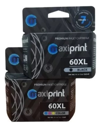 Cartucho Hp 60 Xl Negro Maxiprint