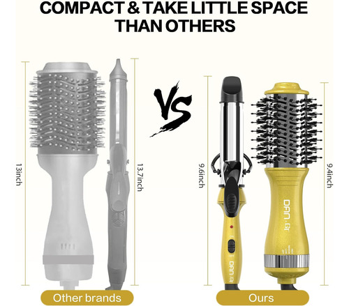 Cepillos Para Cabello Dan Technology Amarillo 600w 110v/220v