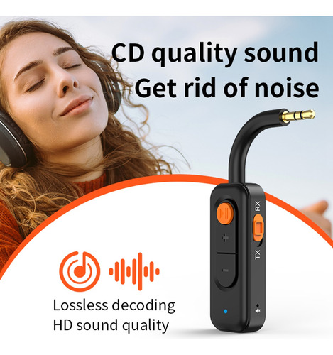 Receptor De Audio 2 En 1 De 3,5 Mm Aux 5.4 Para Música Estér