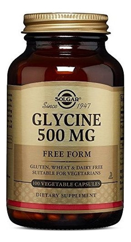Solgar Glicina 500 Mg, - 100 Capsulas Vegetales