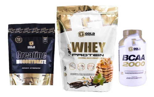 Combo Crecimiento Muscular Gold Nutrition Whey Protein 