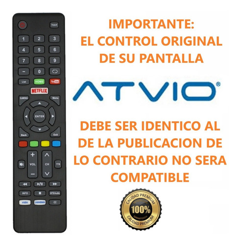 Control Para Atvio Smart Tv Netflix - Youtube - Vudú-pandora