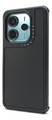 Funda 3 En 1 Para Redmi Note 14 4g Case Uso Rudo Protector Negro Redmi Note 14 4g