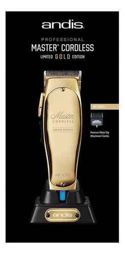 Promocion!!! Master Cordless Limited Edition Gold Clipper Color Dorado