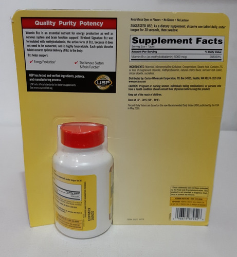 Vitamina Sublingual B12 De 5000 Mcg Marca Kirkland Import