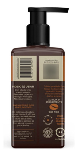 Kit Balm Para Barba E Shampoo Para Cabelo Coffee Don Alcides
