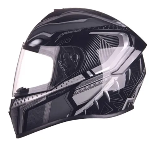 Casco para Motociclista Edge Mediano Black Panther Negro