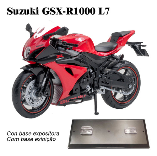 Fwefww Suzuki Gsx R1000 L7 Miniature Metal Carreras De