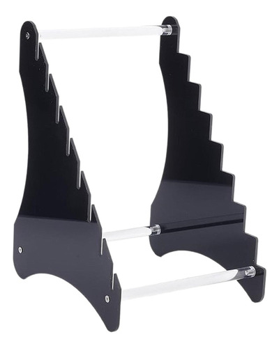 Suporte Para Faca De Mesa Em Acrílico, Vitrine Preto 10cm