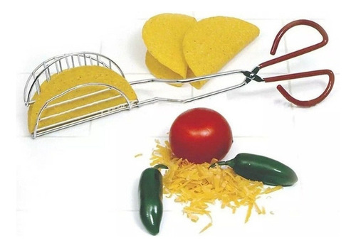 . Taco Shell Maker Prensa Tortilla Freidora Pinzas Acero.