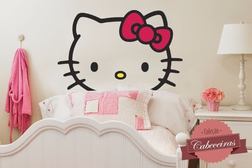 Adesivo Papel Parede Cabeceira Infantil Hello Kitty Exclusiv